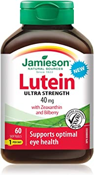 Lutein 40mg with Zeaxanthin and Bilberry (Jamieson)