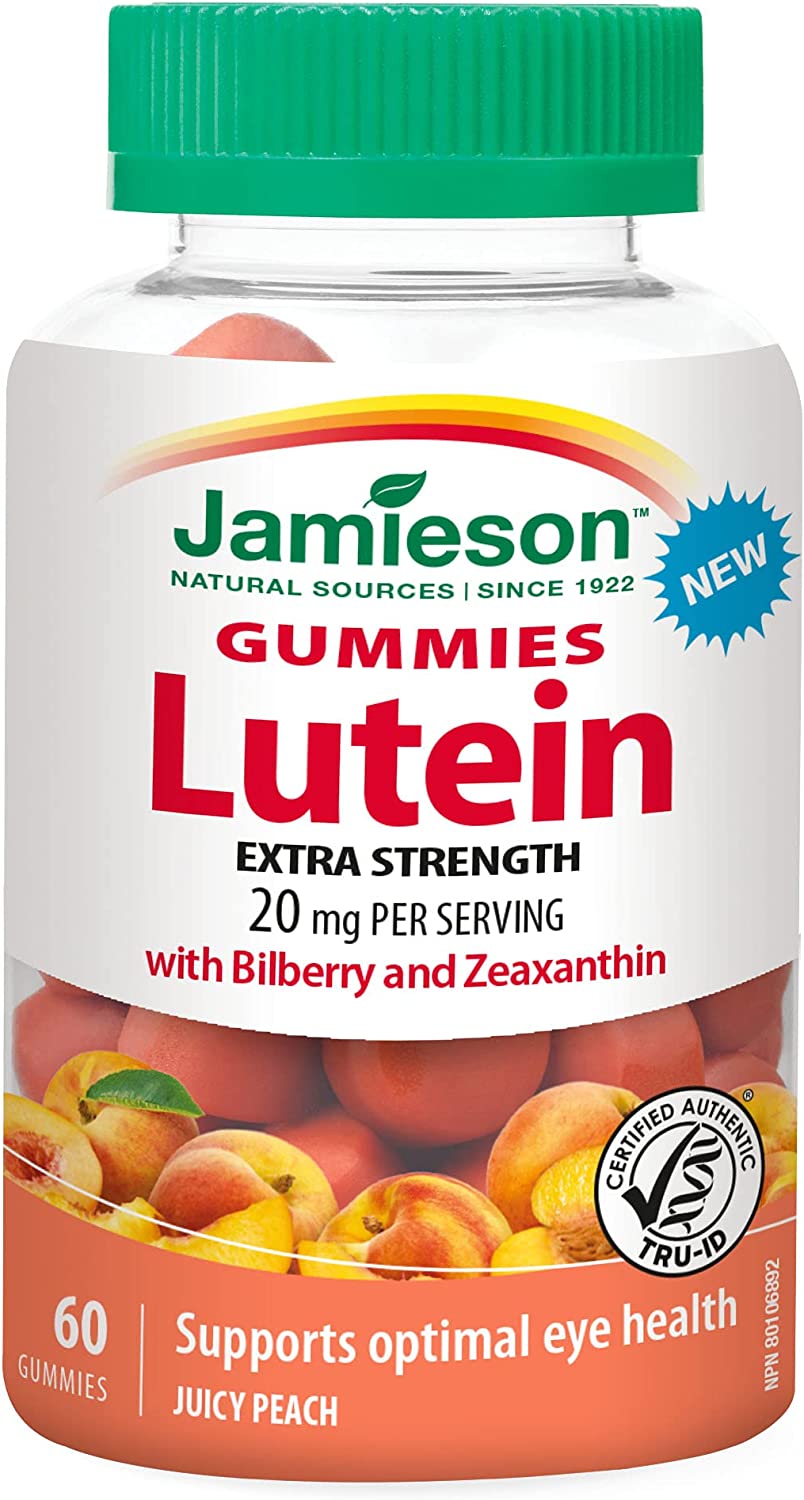 Jamieson Lutein Gummies 20 mg - With Bilberry and Zeaxanthin